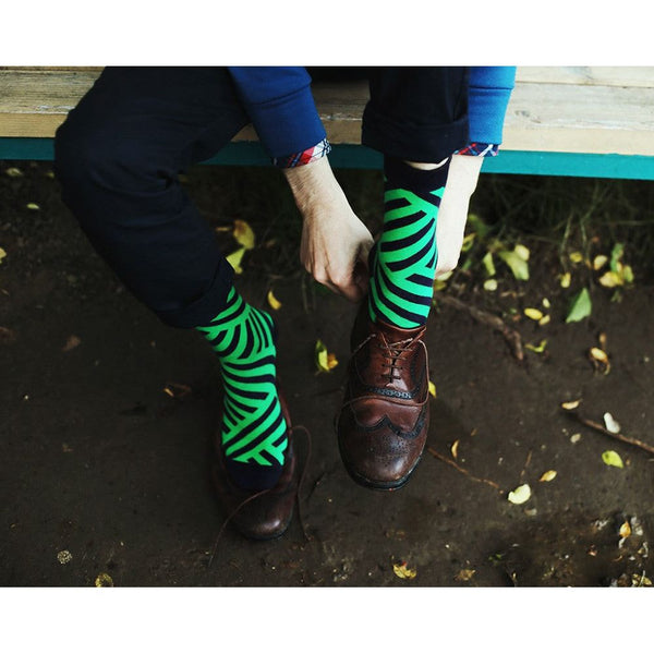 Green Gleam  Socks (Black & Green)